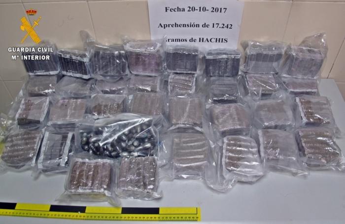 La Guardia Civil interviene más de 17 kilos de droga oculta en un vehículo en Torremejías