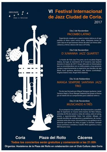 Coria acoge hasta el próximo 23 de noviembre el VI Festival Internacional de Jazz «Jazz&Grulla»