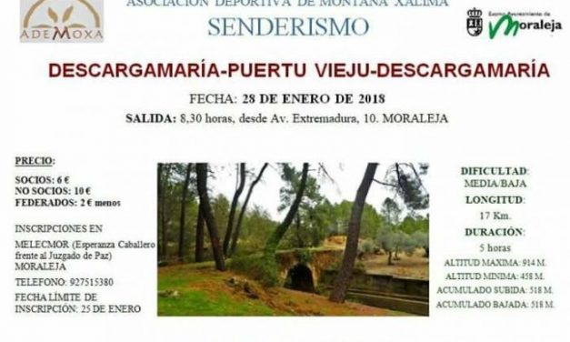 ADEMOXA dará comienzo este domingo a su calendario senderista con una ruta por la Sierra de Gata