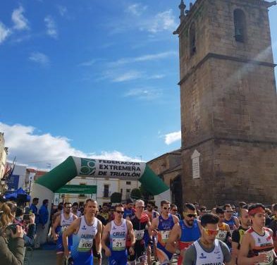 Unos 170 deportistas participan en el exitoso Campeonato de Extremadura de Duatlón celebrado en Moraleja