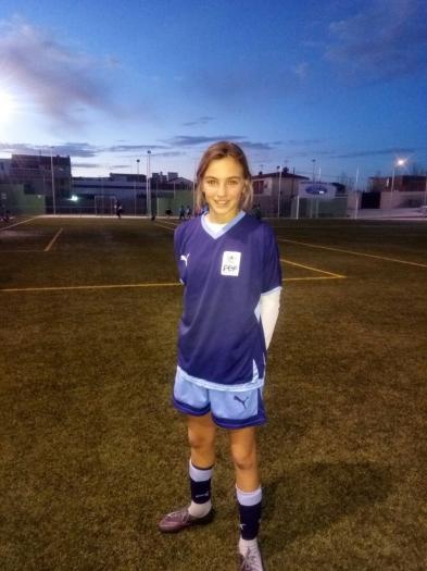 La joven de Coria Thais Sánchez participa en el Campeonato de España de Fútbol-8