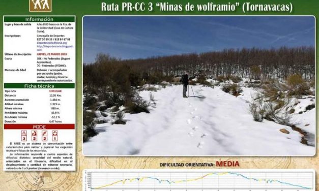 Las minas de wolframio de Tornavacas serán el destino de la ruta senderista del consistorio de Coria