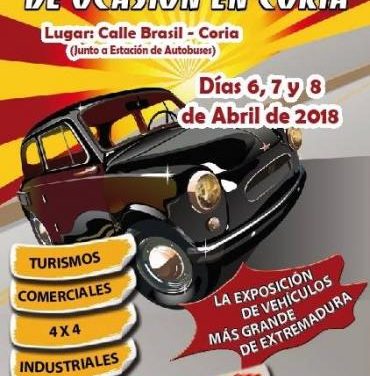 Coria celebrará este fin de semana la X Feria del Vehículo de Ocasión con más de 150 coches