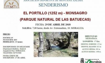 ADEMOXA celebrará este domingo una ruta por Parque Natural de las Batuecas, en Salamanca