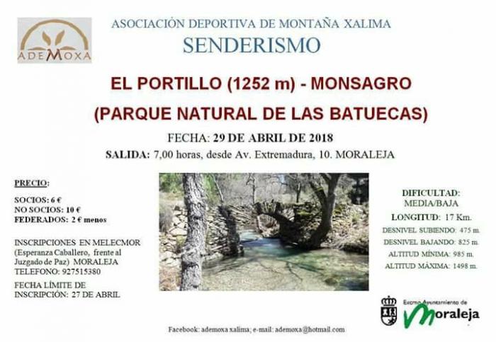 ADEMOXA celebrará este domingo una ruta por Parque Natural de las Batuecas, en Salamanca