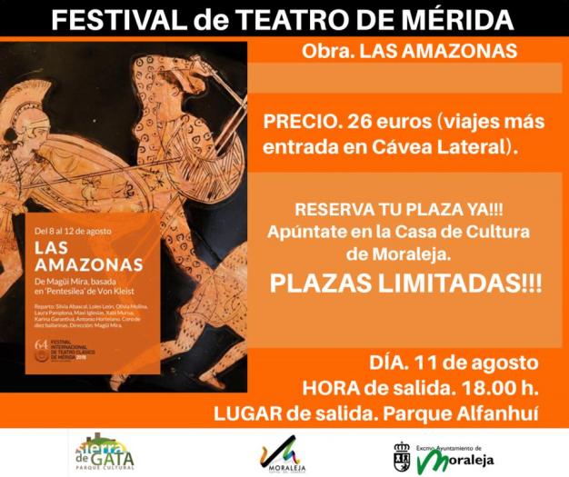 Moraleja organiza un viaje al Festival de Teatro Clásico de Mérida para ver la obra «Las Amazonas»