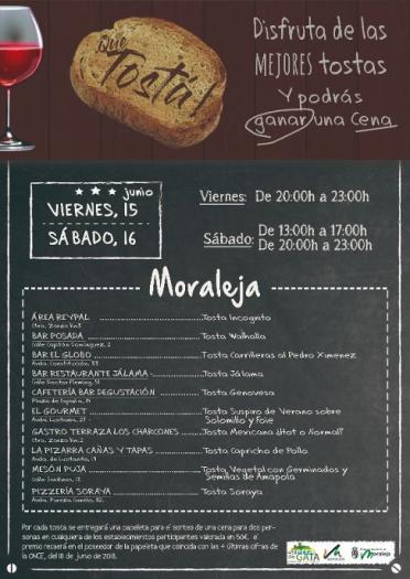 El Ayuntamiento de Moraleja esta preparando la primera edición del evento gastronómico «¡Qué Tostá!»