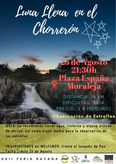 Moraleja ofrece contemplar las estrellas en El Chorrerón como cita previa a la XXII Feria Rayana