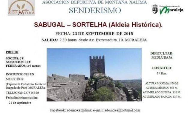 ADEMOXA celebrará este domingo una ruta por los municipios lusos de Sabugal y Sortelha