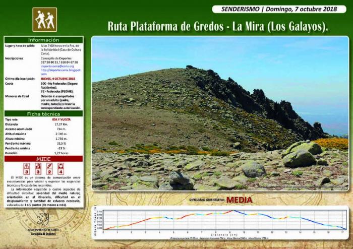 Coria retomará este domingo el calendario senderista con una ruta por el paraje de Los Galayos