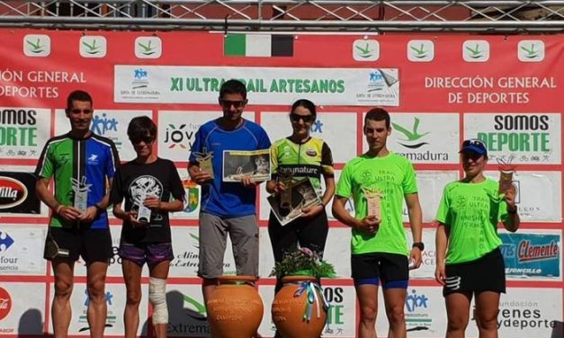 Los extremeños Lidia de la Calle y Carlos Caldera ganan el XI Ultra Trail Artesanos de Torrejoncillo