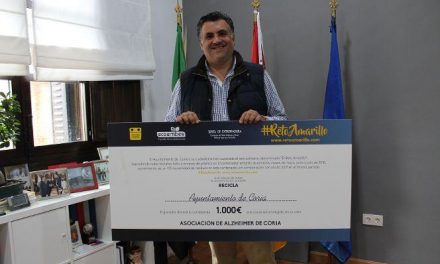 Coria destinará los 1.000 euros del «Reto Amarillo» a la Asociación de Alzheimer de la ciudad