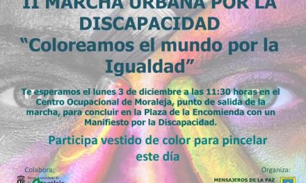 Moraleja acogerá el próximo lunes la II Marcha Urbana por la Discapacidad bajo el lema «Coloreamos el mundo»