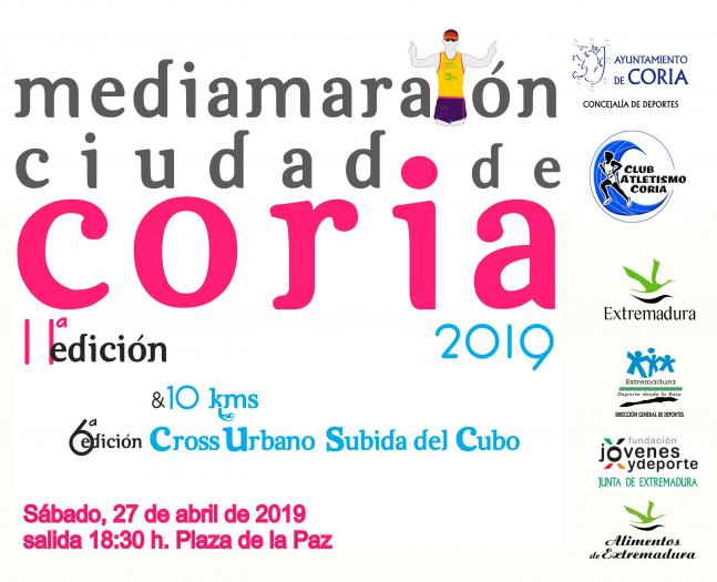 Abierto el plazo de inscripción para participar en la XI Media Maratón y el VI Cross Urbano de Coria