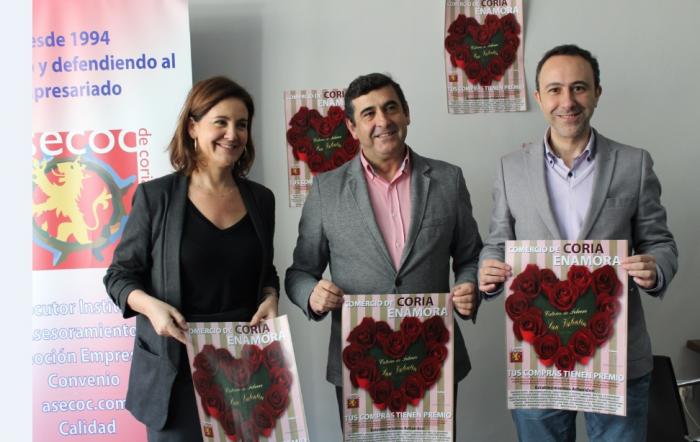 Unos 40 establecimientos de Coria participarán en la campaña comercial de San Valentín
