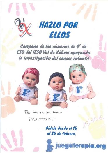 El IES Jálama se suma a la campaña solidaria contra el cáncer infantil promovida por el IESO Val de Xálima