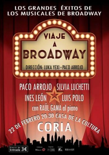 Coria dará comienzo este viernes a la Primavera Cultural con el espectáculo «Un viaje por Broadway»