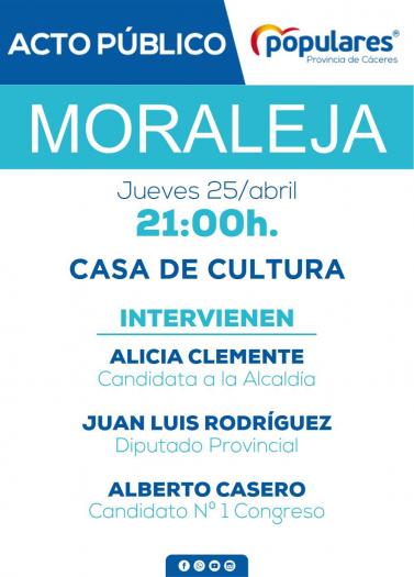 Alberto Casero participará este jueves en un acto público del Partido Popular en Moraleja