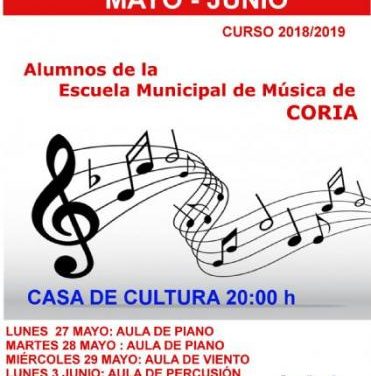 Las audiciones de la Escuela de Música de Coria se celebrarán en la Casa de Cultura