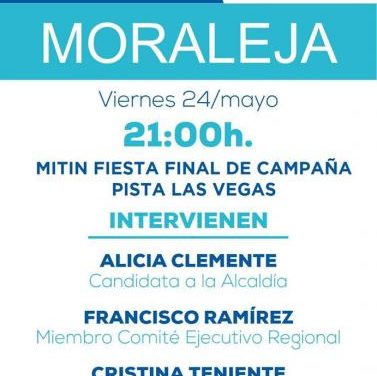 El PP de Moraleja celebrará una fiesta popular de fin de campaña este viernes en la Pista Las Vegas