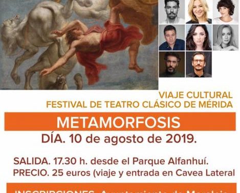 Moraleja organiza un viaje al Festival de Teatro Clásico de Mérida para ver la obra «Metamorfosis»