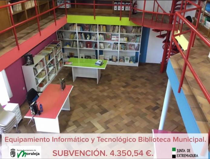 La Junta de Extremadura destina más de 4.000 euros a equipamiento informático para la biblioteca de Moraleja