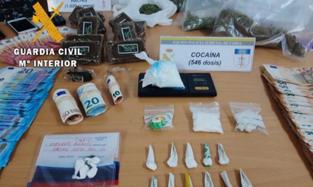 La Guardia Civil desarticula una organización criminal dedicada al tráfico de drogas en Coria