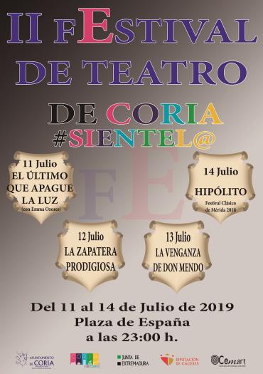 La venta de entradas para la nueva edición del Festival de Teatro de Coria comenzará mañana