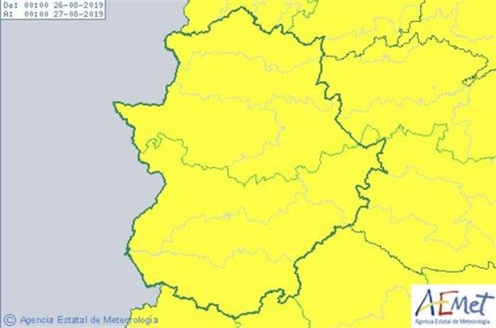 La Agencia Estatal de Meteorología activa el aviso por tormentas en toda Extremadura
