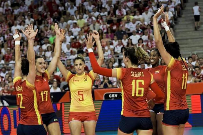 La moralejana Alba Sánchez hace un balance positivo de la participación de España en el europeo de voleibol