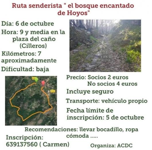 La Asociación cultural de Cilleros organiza una ruta senderista por «el bosque encantado de Hoyos»