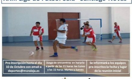 El plazo de inscripción de la  liga de fútbol sala de Moraleja permanecerá abierto hasta el día 10