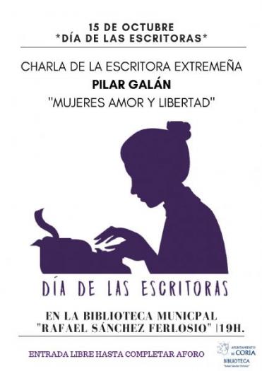 La escritora Pilar Galán será la anfitriona en el día dedicado a la escritura femenina en Coria