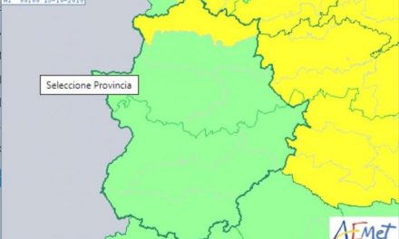 La AEMET activa el aviso amarillo por fuertes chubascos en el norte de Cáceres hoy