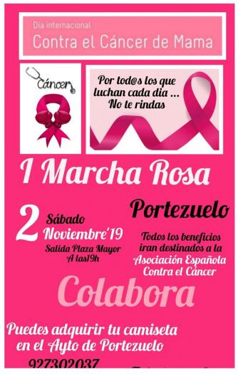 Portezuelo celebrará el 2 de noviembre su primera Marcha Rosa contra el Cáncer de Mama
