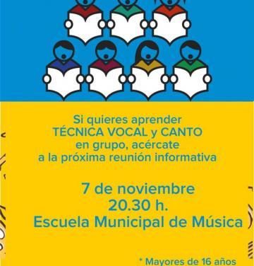 La escuela de música de Moraleja anima a los vecinos a participar en los  grupos de canto