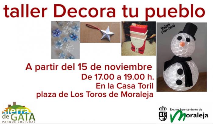 El Ayuntamiento de Moraleja lanza una campaña de decoración de navideña con productos reciclados