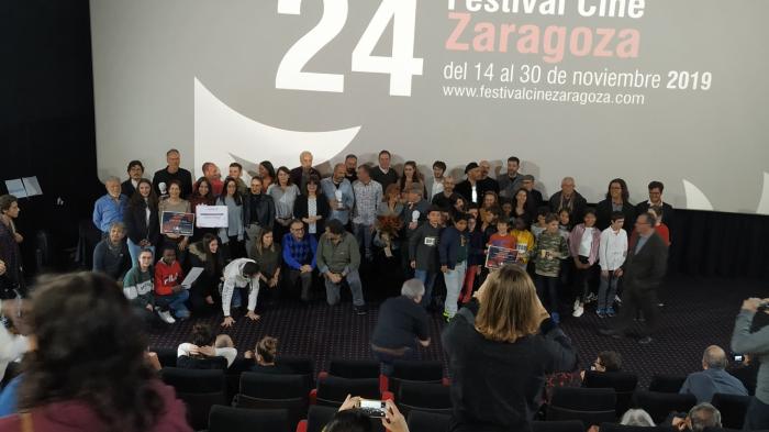 El grupo de teatro «Cachinus de Cine» recibe el premio a mejor guión en el XIX Festival de Cine de Zaragoza