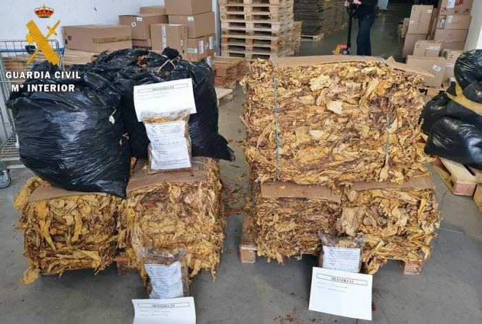 La Guardia Civil intercepta en Badajoz un transporte de 760 kilos tabaco de contrabando