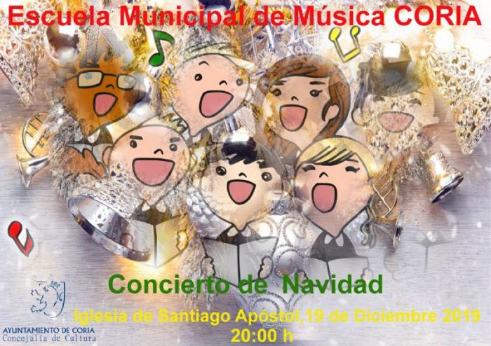 La Iglesia de Santiago Apóstol de Coria acogerá el concierto de Navidad de la Escuela de Música