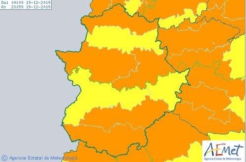 El 112 activará este jueves la alerta naranja en varias comarcas de Extremadura por viento