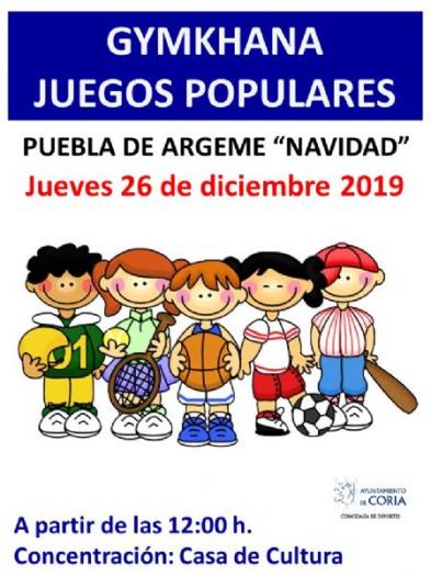 Puebla de Argeme acogerá una «gymkhana» de juegos populares este jueves con motivo de la Navidad