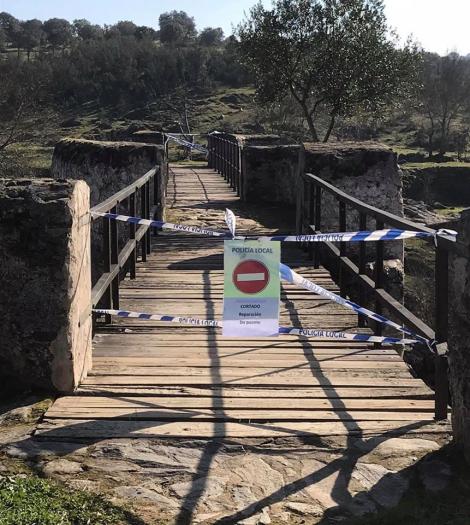 El puente de El Chorrerón de Moraleja permanecerá cerrado para la realización de obras de mejora
