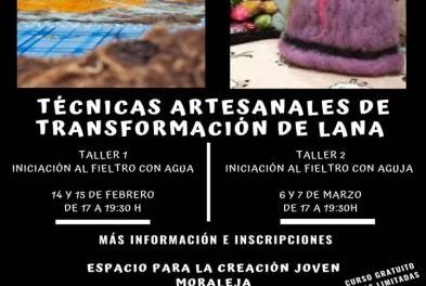 El Espacio Joven de Moraleja impartirá un taller de técnicas artesanales con lana durante febrero y marzo
