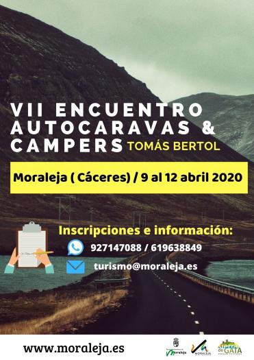 El VII Encuentro de Autocaravanas «Tomás Bertol» se celebrará del 9 al 12 de abril en Moraleja