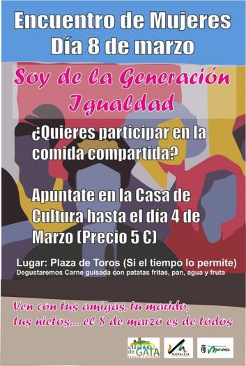 Continúa abierto el plazo de inscripción para participar en el encuentro de mujeres del 8 de marzo en Moraleja