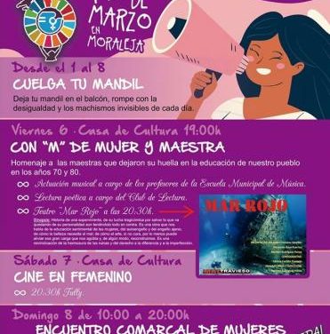 Moraleja celebrará este fin de semana el Día de la Mujer con actuaciones musicales, teatro, cine y encuentros