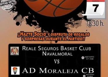 La AD Moraleja CB se enfrentará este sábado al Basket Club Navalmoral en el Pabellón Adolfo Suárez