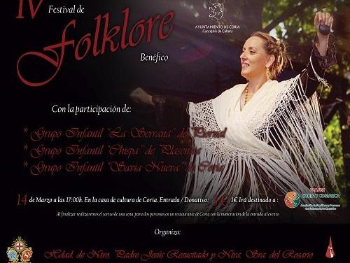 La casa de cultura de Coria acogerá este sábado el IV Festival Folcrórico Benéfico a favor de FEAFES