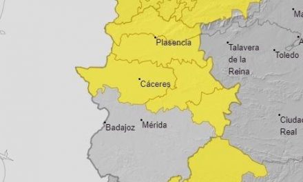AEMET activa la alerta amarilla en la provincia de Cáceres en riesgo este sábado por lluvias y tormentas